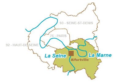 Carte Petite Couronne Alfortville