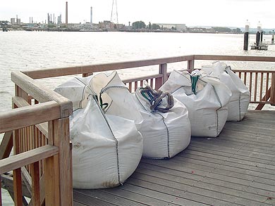 Passerelle en bois à Quillebeuf-sur-Seine